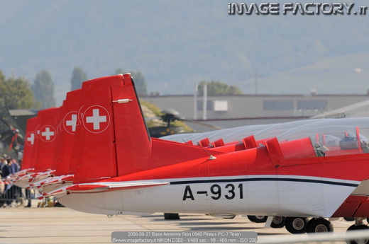 2008-09-27 Base Aerienne Sion 0540 Pilatus PC-7 Team